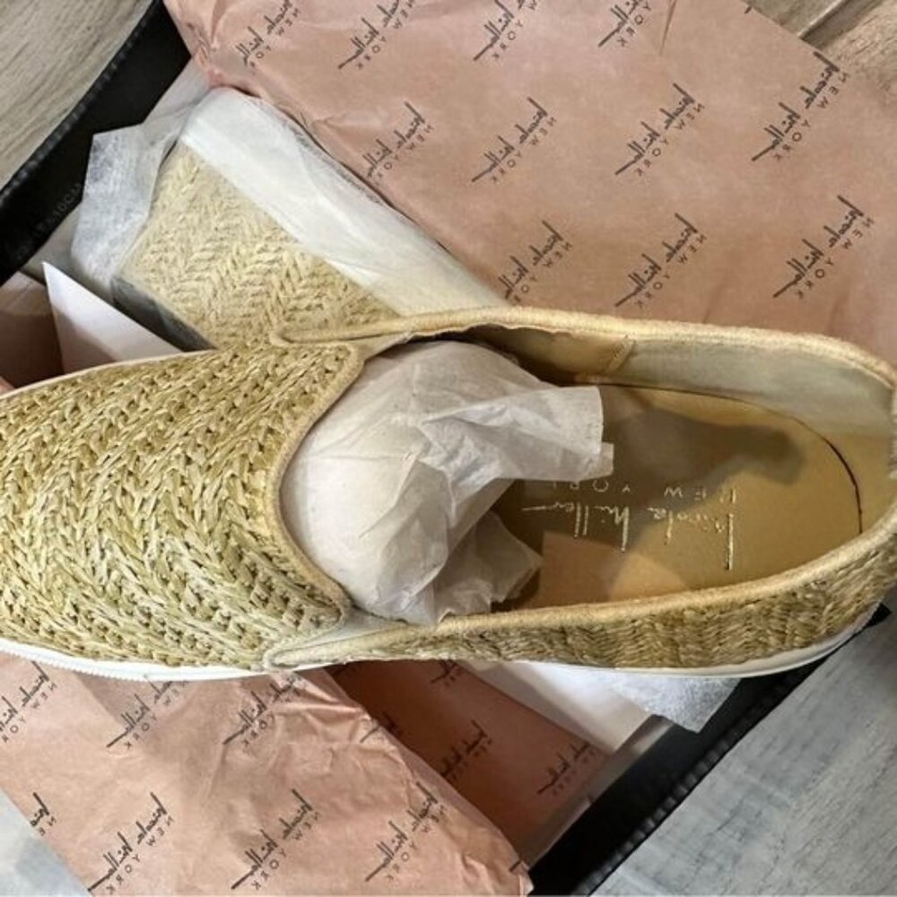 NICOLE MILLER Women's Size 8 New York Tonnille Woven Straw Slip-On Sneakers Boho - Picture 3 of 9